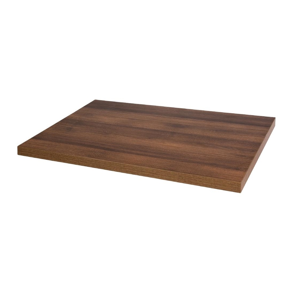 Plateau de table rectangulaire pré-percé Bolero chêne rustique 700mm