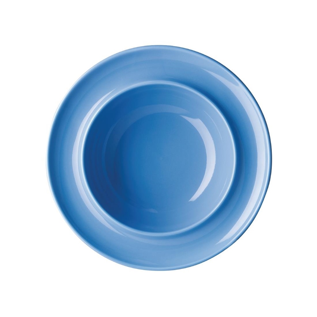 Bols bord surélevé Heritage Olympia bleues 205mm (lot de 4)