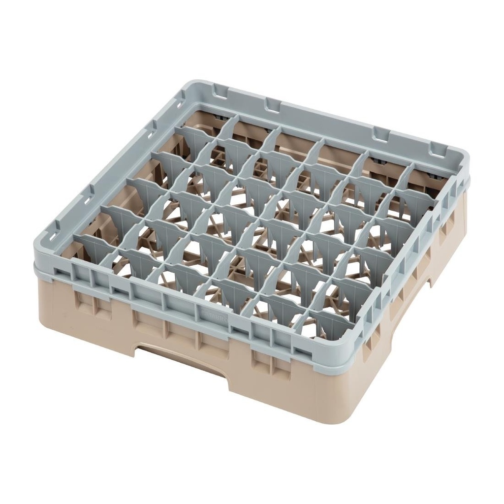 Casier à verres 36 compartiments Camrack Cambro beige hauteur max 92mm