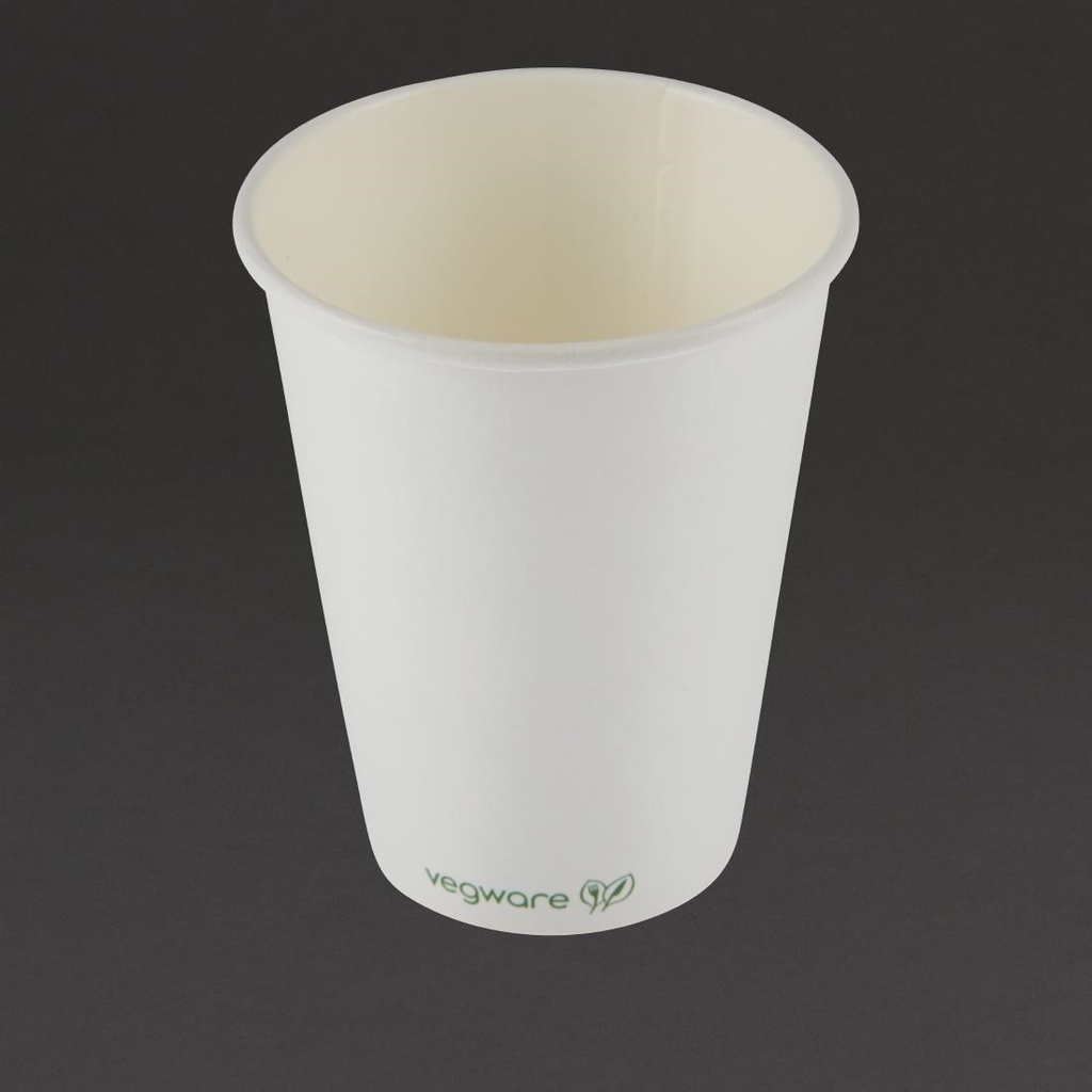 Gobelets boissons chaudes compostables Vegware blancs 34 cl (x1000)