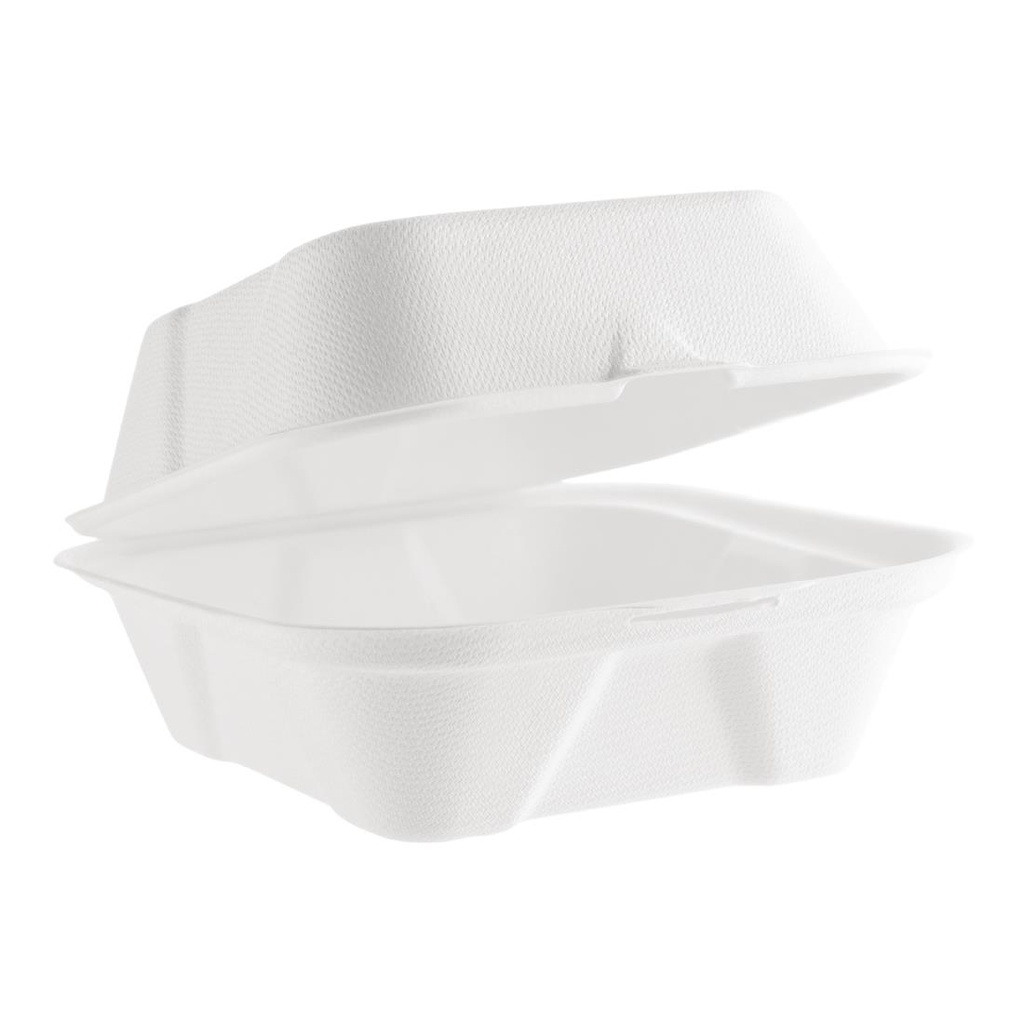 Boîtes à hamburger compostables en bagasse Vegware 152mm ( lot de 500)