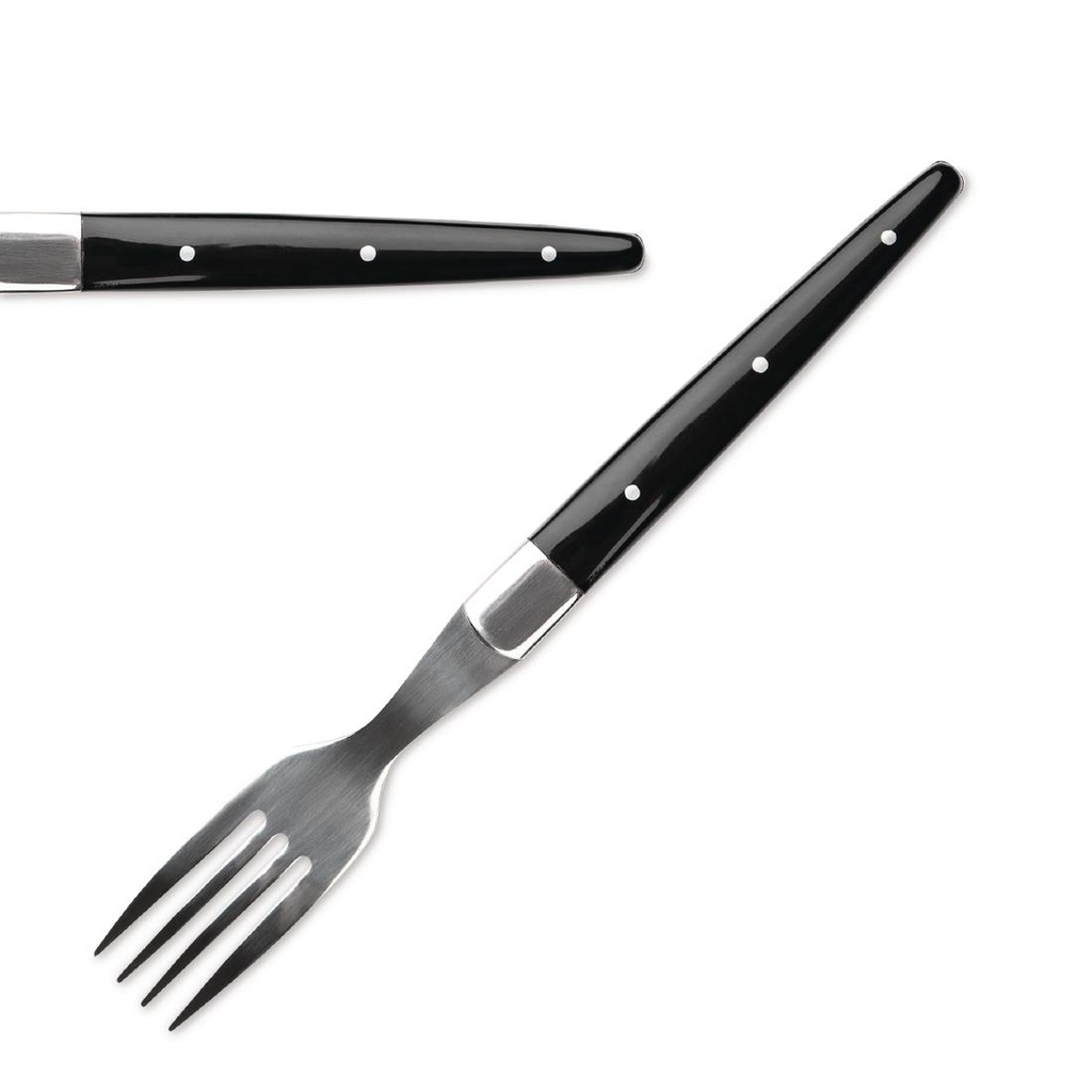 Fourchettes à steak ACR noir Comas 21 cm (x6)