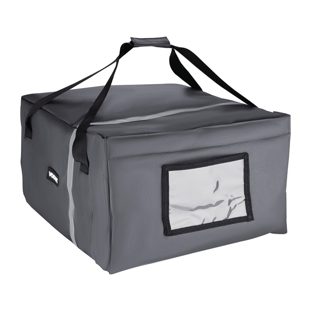 Sac à pizza isotherme Vogue gris 495 x 495 x 320 mm