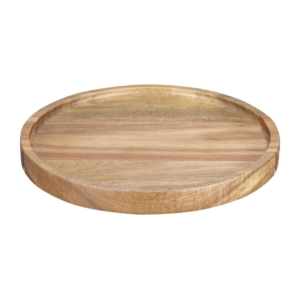 Assiette ronde en acacia Olympia 200mm 