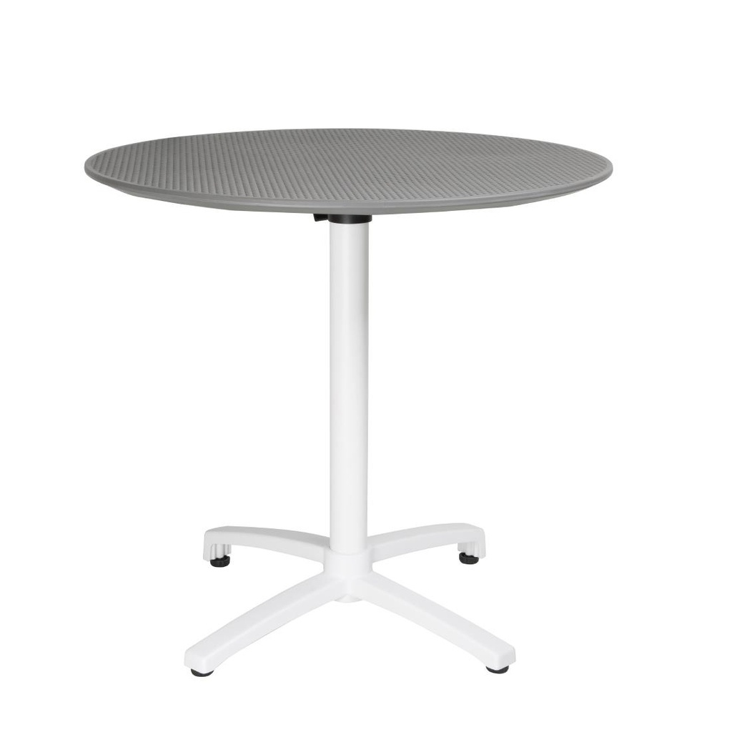 Table pliante en polypropylène Bolero 800mm gris foncé