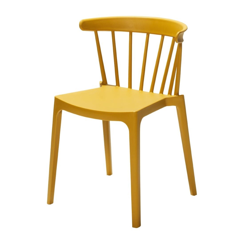 Chaises en polypropylène Windson jaune foncé (lot de 4)