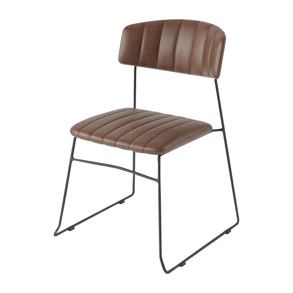 Chaises marron Mundo (lot de 4)