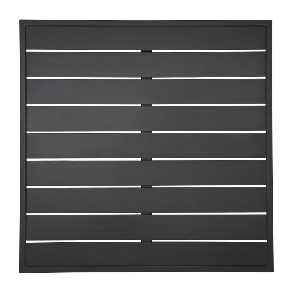 Plateau de table carré en aluminium Bolero noir 700 mm