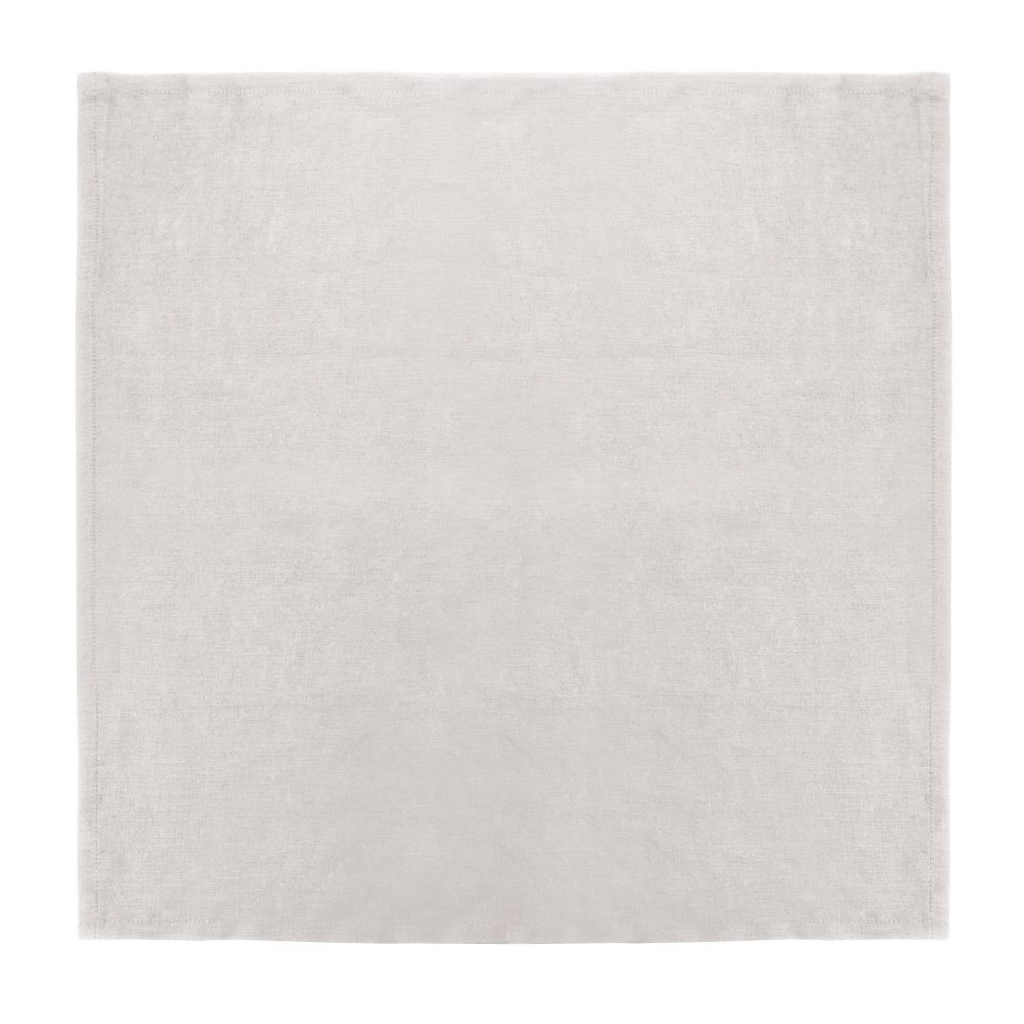 Serviettes de table en lin Olympia écrues 400x400mm (lot de 12)
