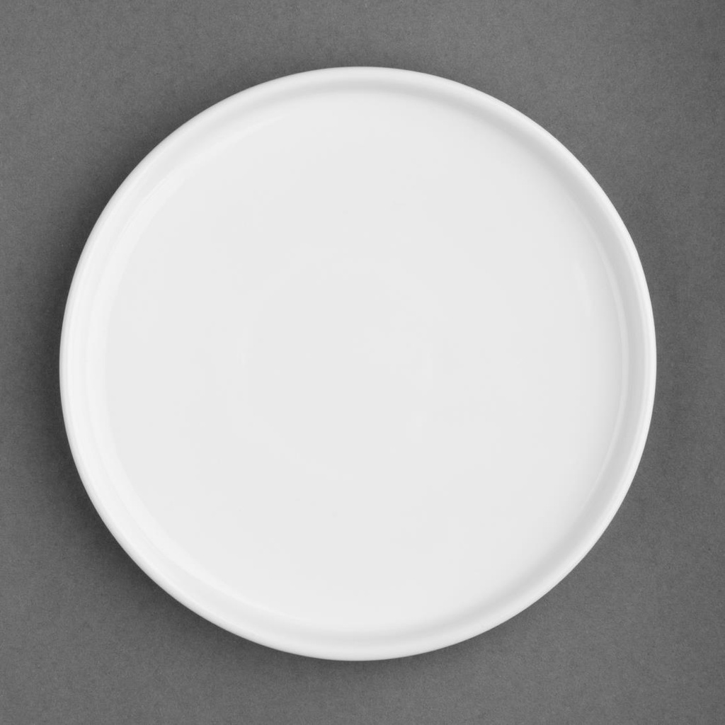 Assiettes plates rondes Olympia Whiteware 210mm (lot de 6)