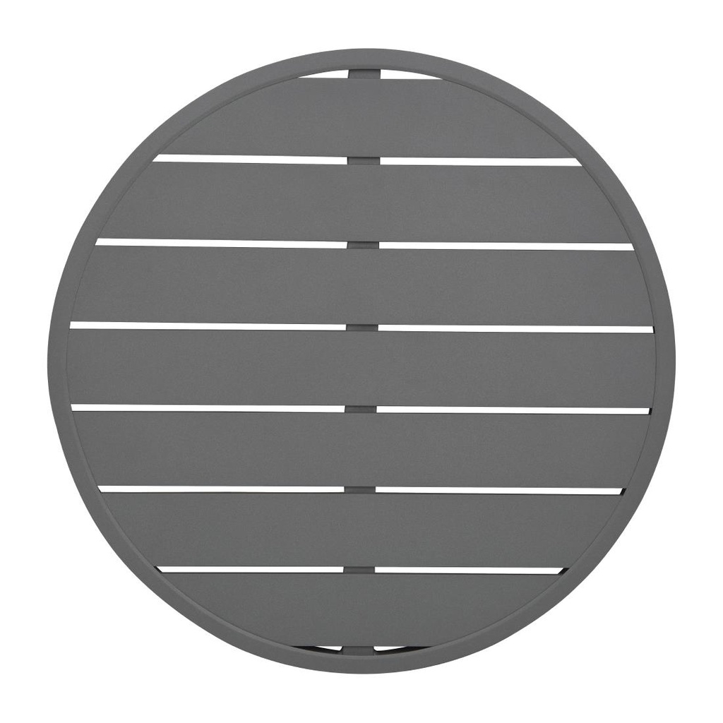 Plateau de table rond en aluminium Bolero gris foncé 580 mm