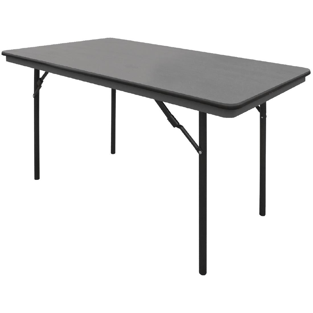 Table rectangulaire pliante grise en ABS Bolero 1220mm