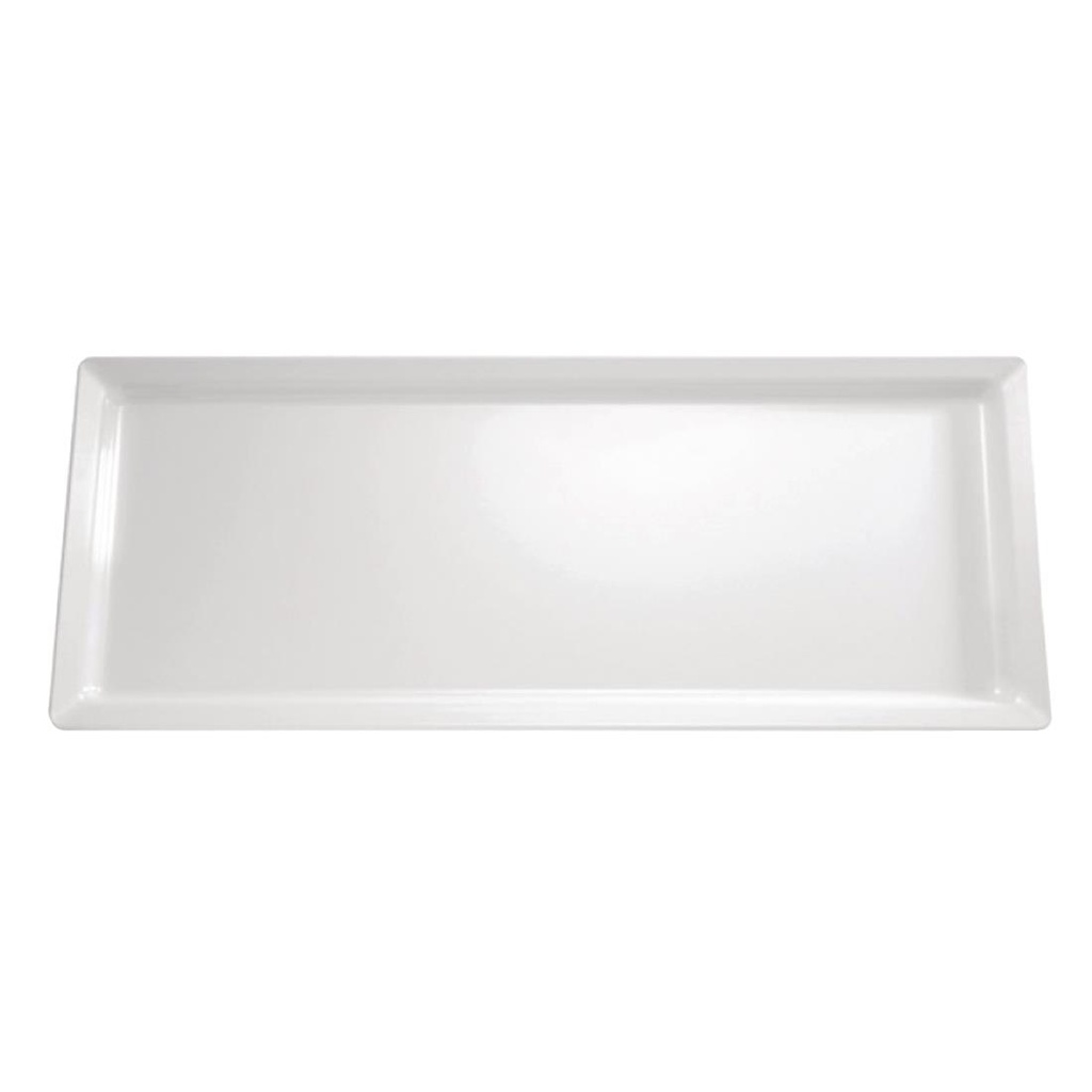 Plateau rectangulaire en mélamine APS Pure blanc