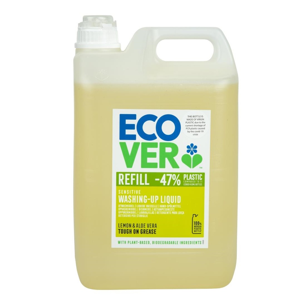 Liquide vaisselle concentré citron et aloe vera Ecover 5L