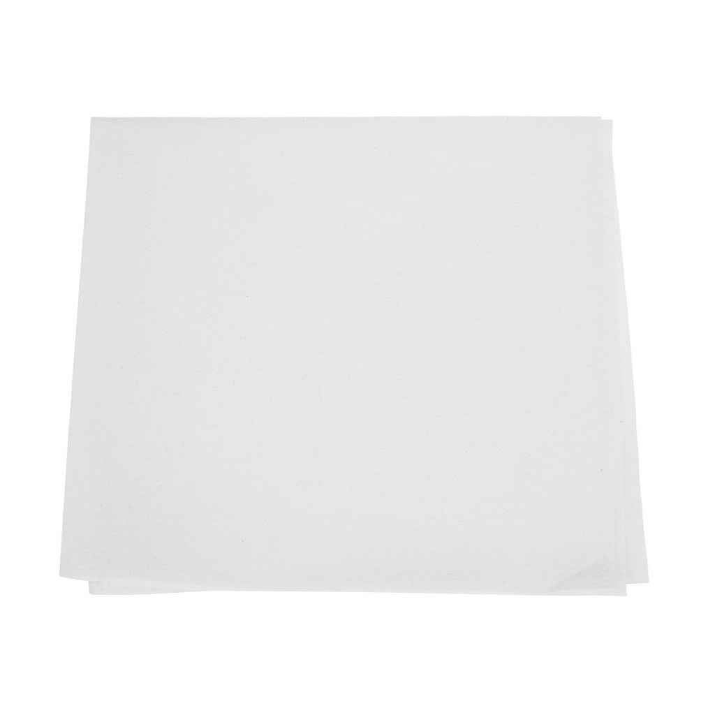 Serviettes snacking en papier blanches 330 x 330mm (Lot de 5000)