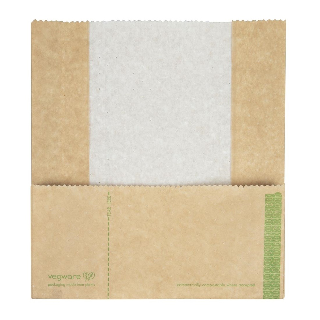 Sachets panini kraft compostables Vegware (lot de 500)