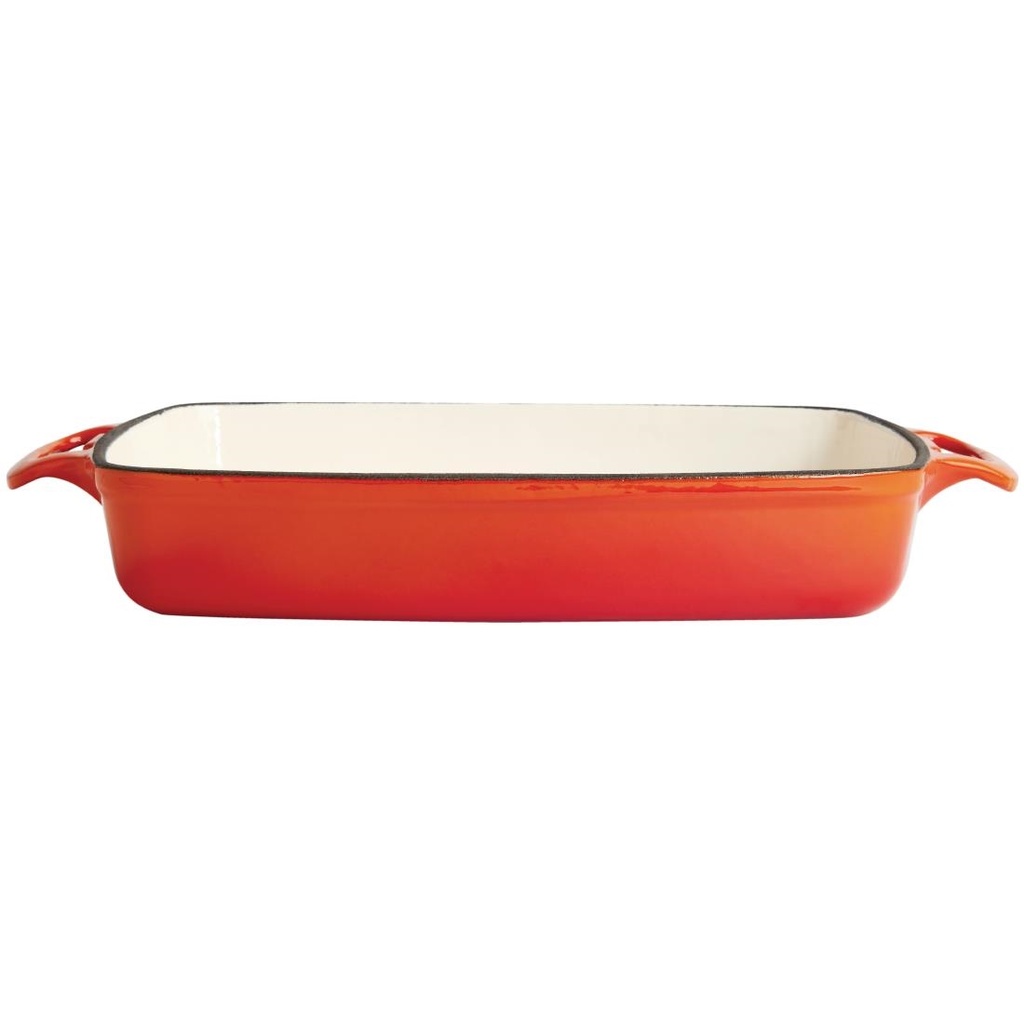 Plat en fonte rectangulaire Vogue orange 2,8L