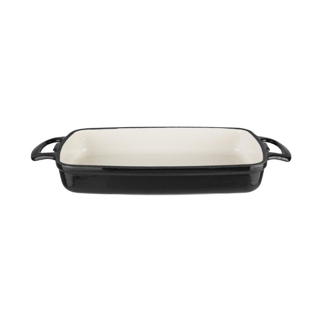 Plat en fonte rectangulaire Vogue noir 1,8L