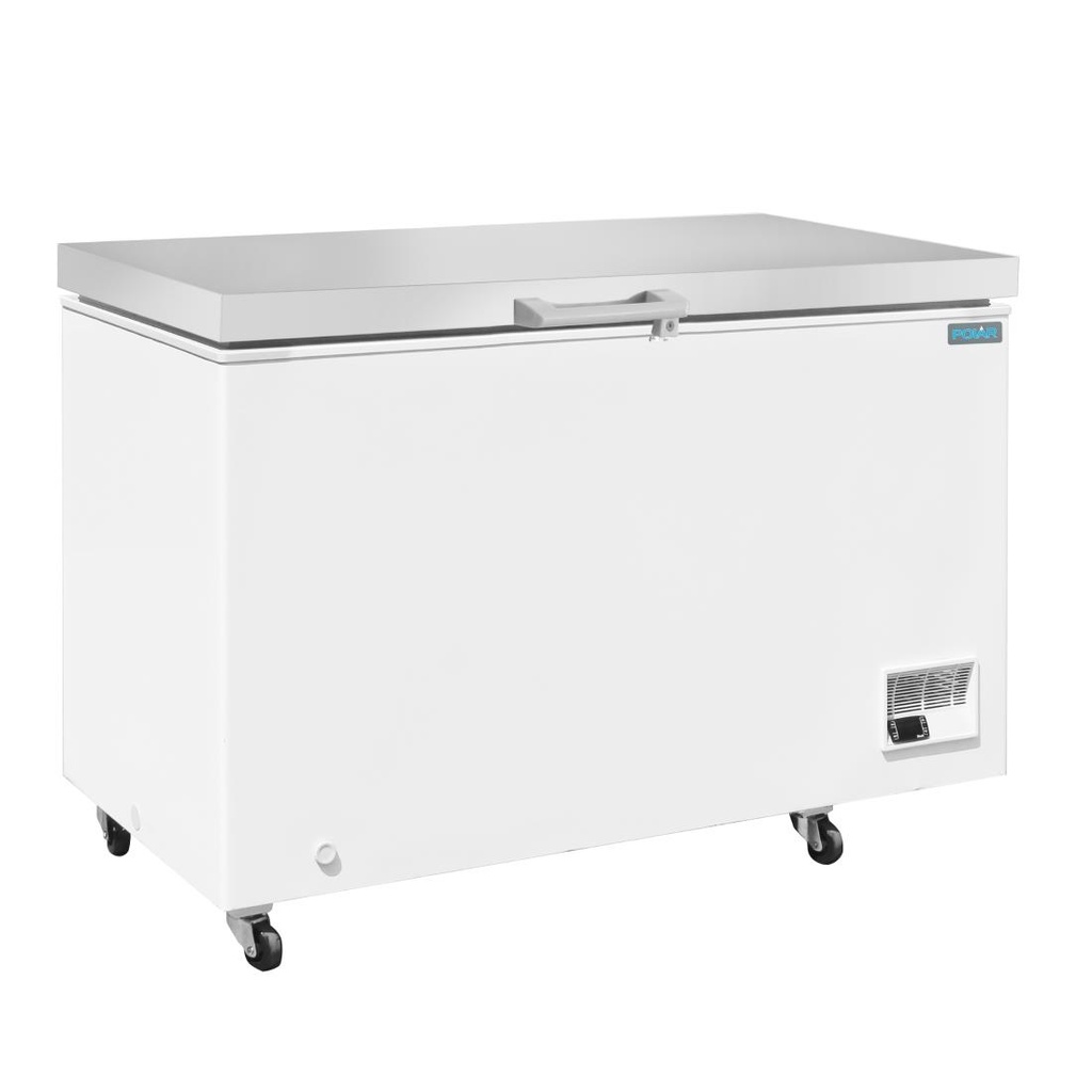 Congélateur coffre avec couvercle inox Polar Série G 378L