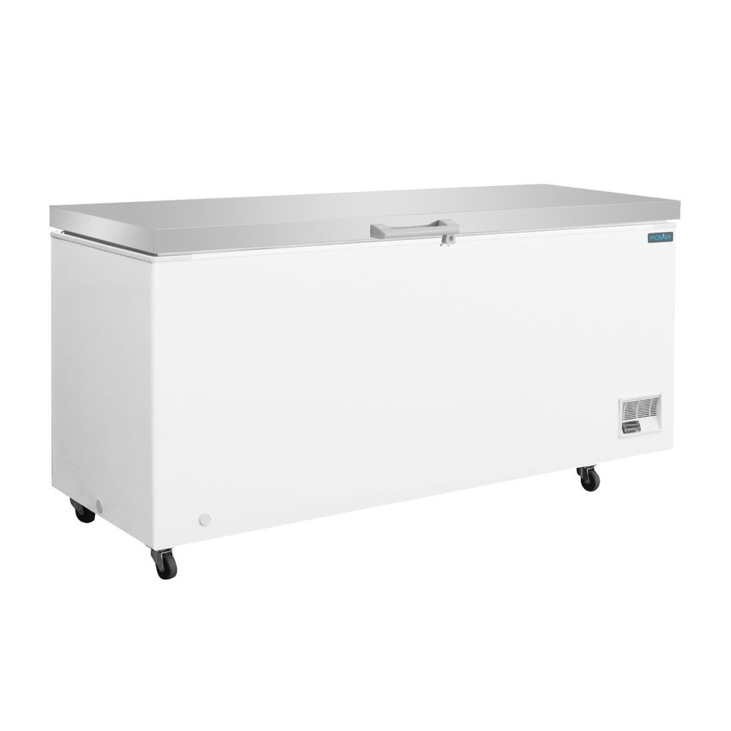 Congélateur coffre avec couvercle inox Polar Série G 587L