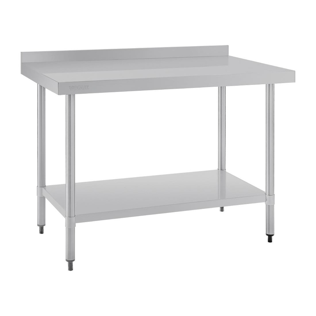 Table en acier inoxydable avec rebord Vogue 1200 x 700mm