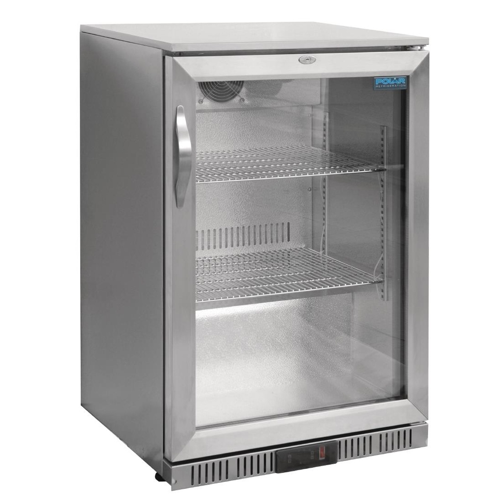 Arrière-bar une porte pivotante Polar Série G inox 138L