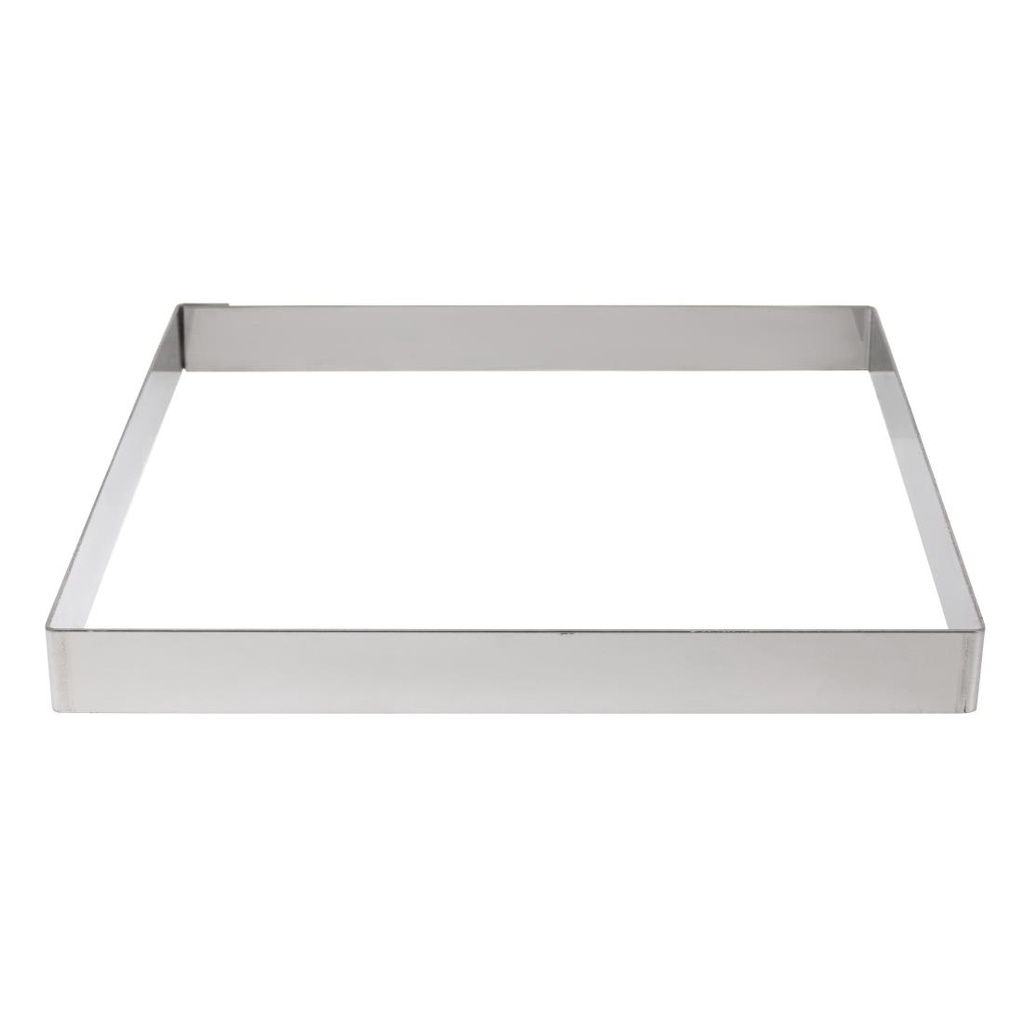 Cercle à tarte carré inox De Buyer 200 x 20mm