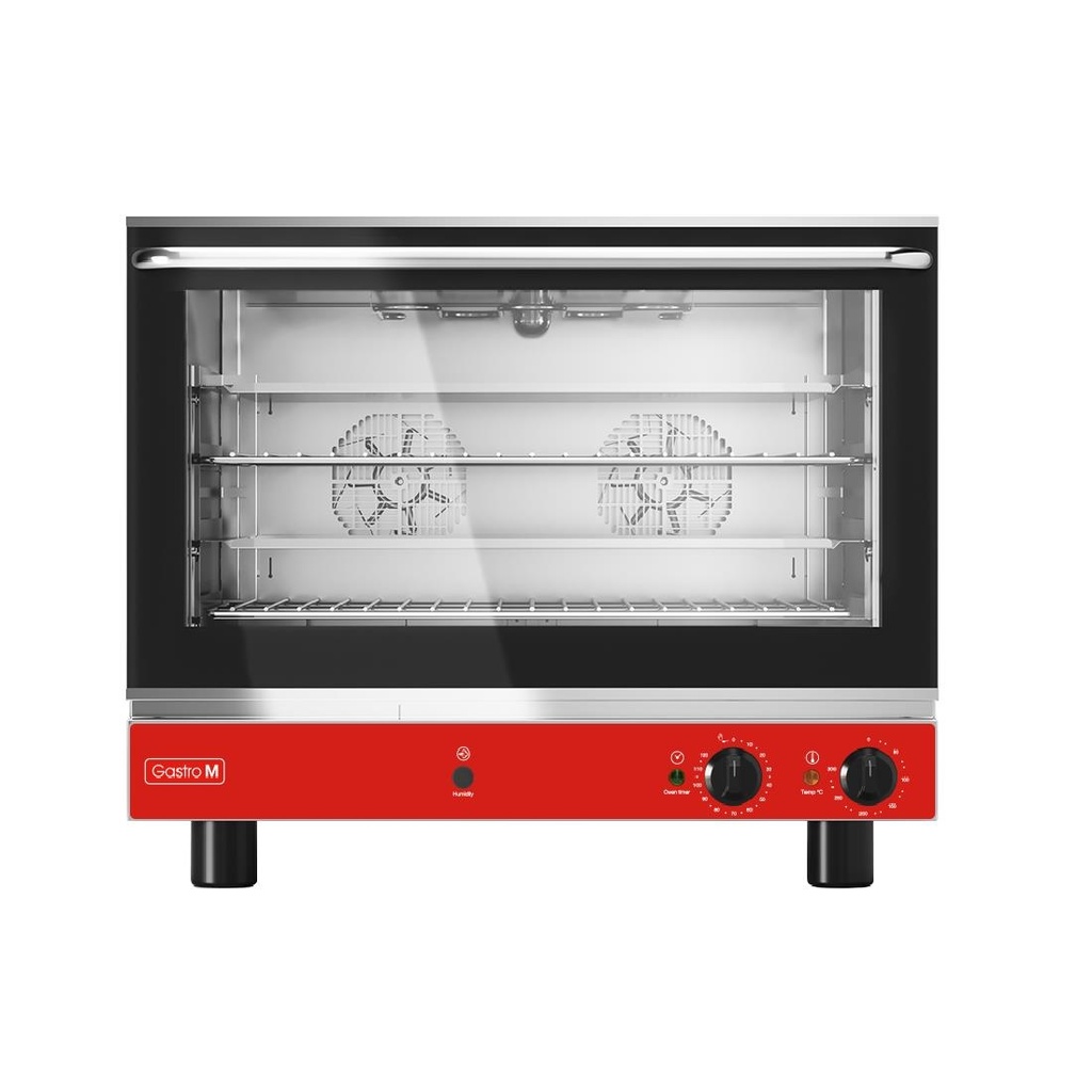 Four pâtissier à convection 4 niveaux avec humidificateur Gastro M porte abattante 400V