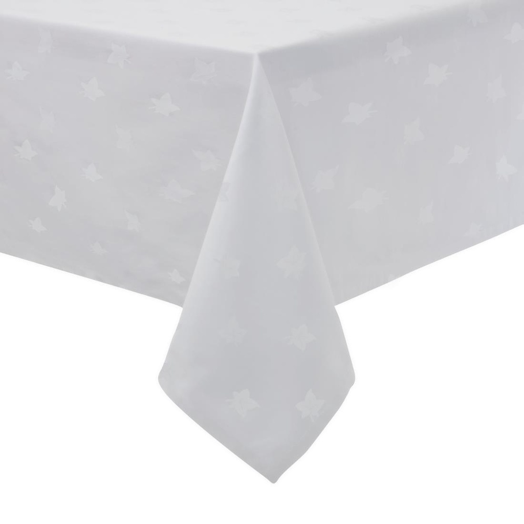 Nappe rectangulaire blanche feuilles de lierre Mitre Luxury Luxor 1780 x 3650mm