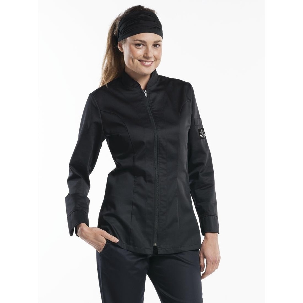 Veste de cuisine femme Chaud Devant Monza noire XS