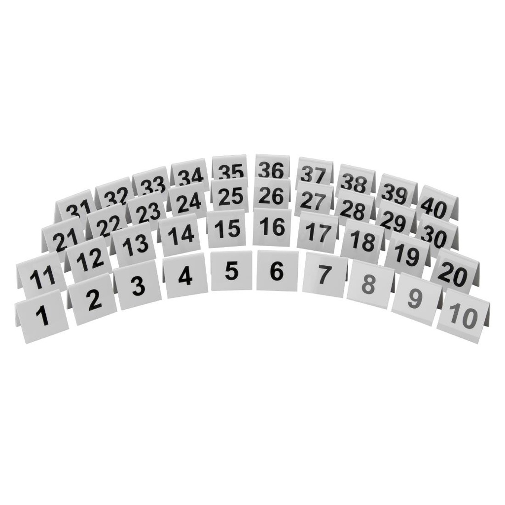 Lot de numéros de table en plastique Olympia 31-40