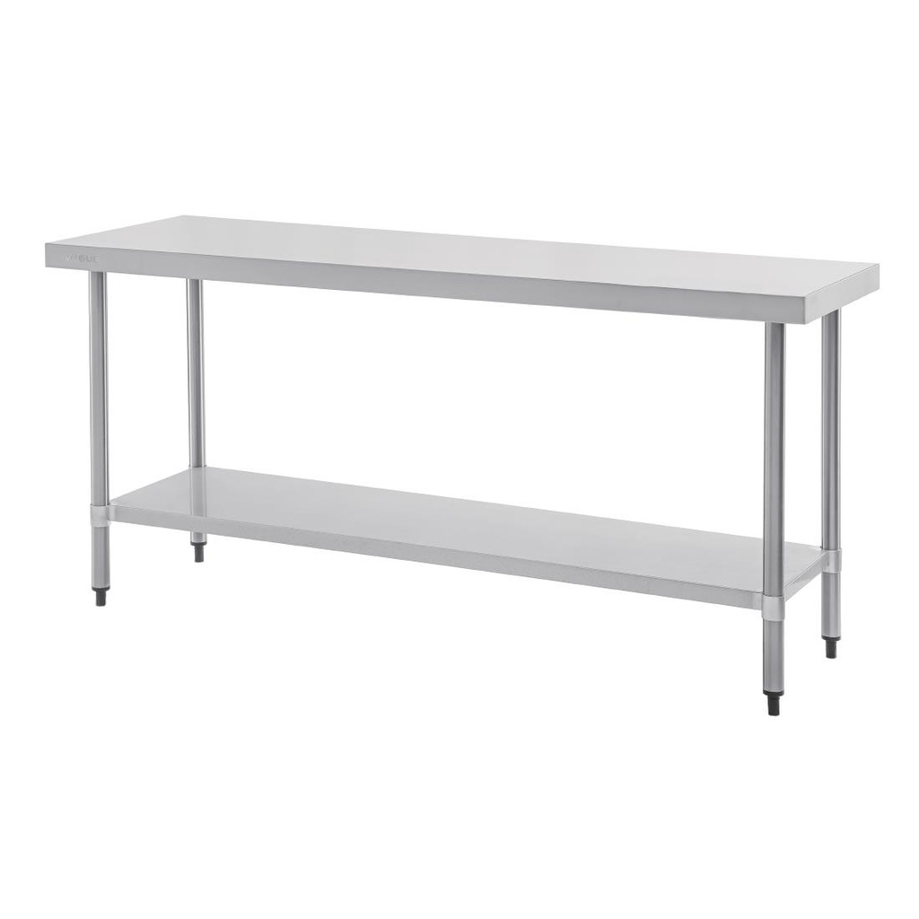 Table de préparation sans rebord en acier inoxydable Vogue 1800 x 600mm