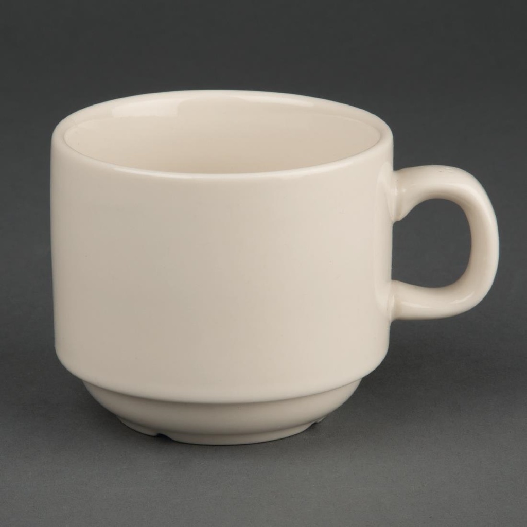 Tasse à thé empilable Ivory Olympia 206ml (Lot de 12)