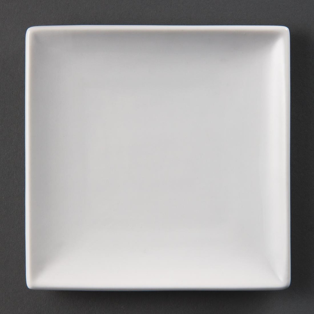 Assiettes carrées blanches Olympia Whiteware 140mm (lot de 12)