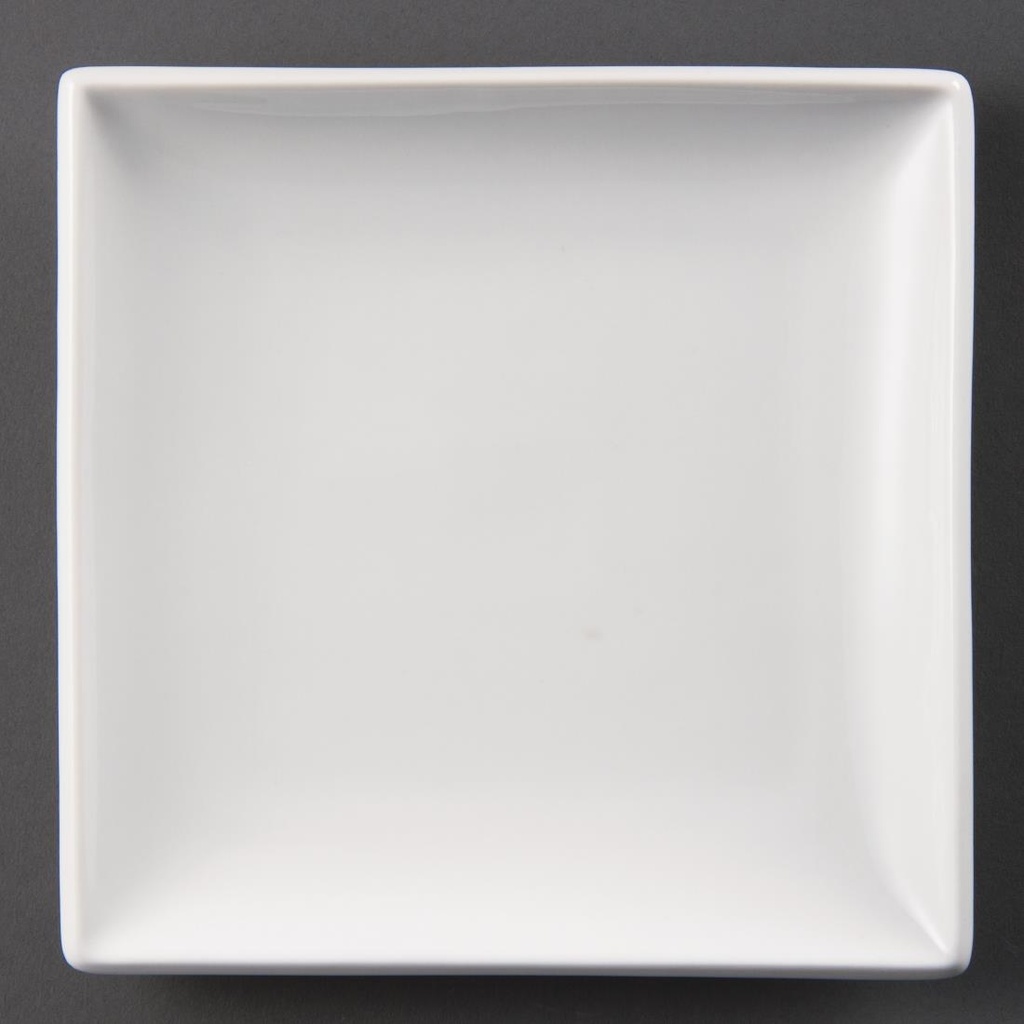 Assiettes carrées blanches Olympia Whiteware 180mm (lot de 12)