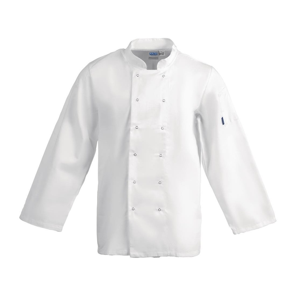 Veste de cuisine mixte Whites Vegas manches longues blanche M