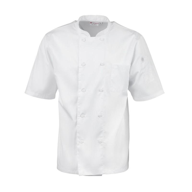 Veste de cuisine mixte blanche Chef Works Montreal Cool Vent S