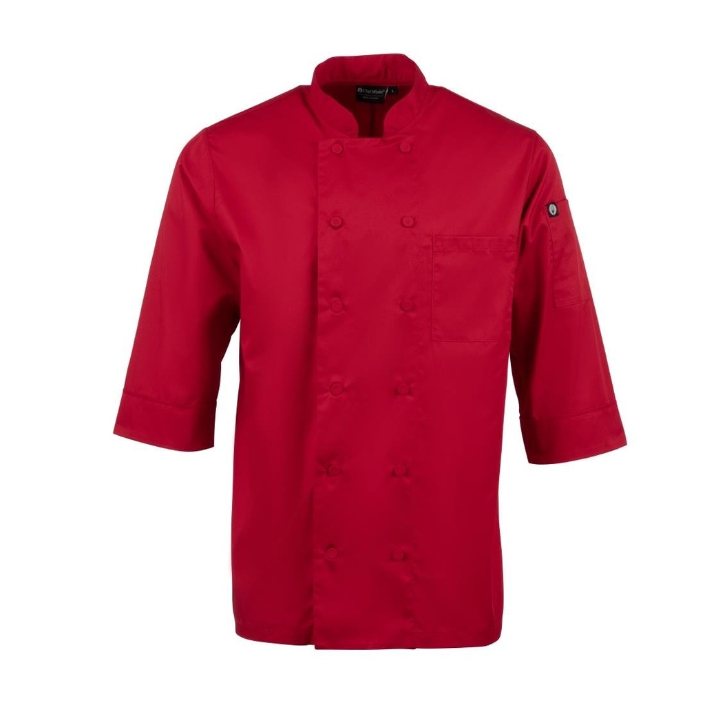 Veste de cuisine mixte Chef Works rouge XL