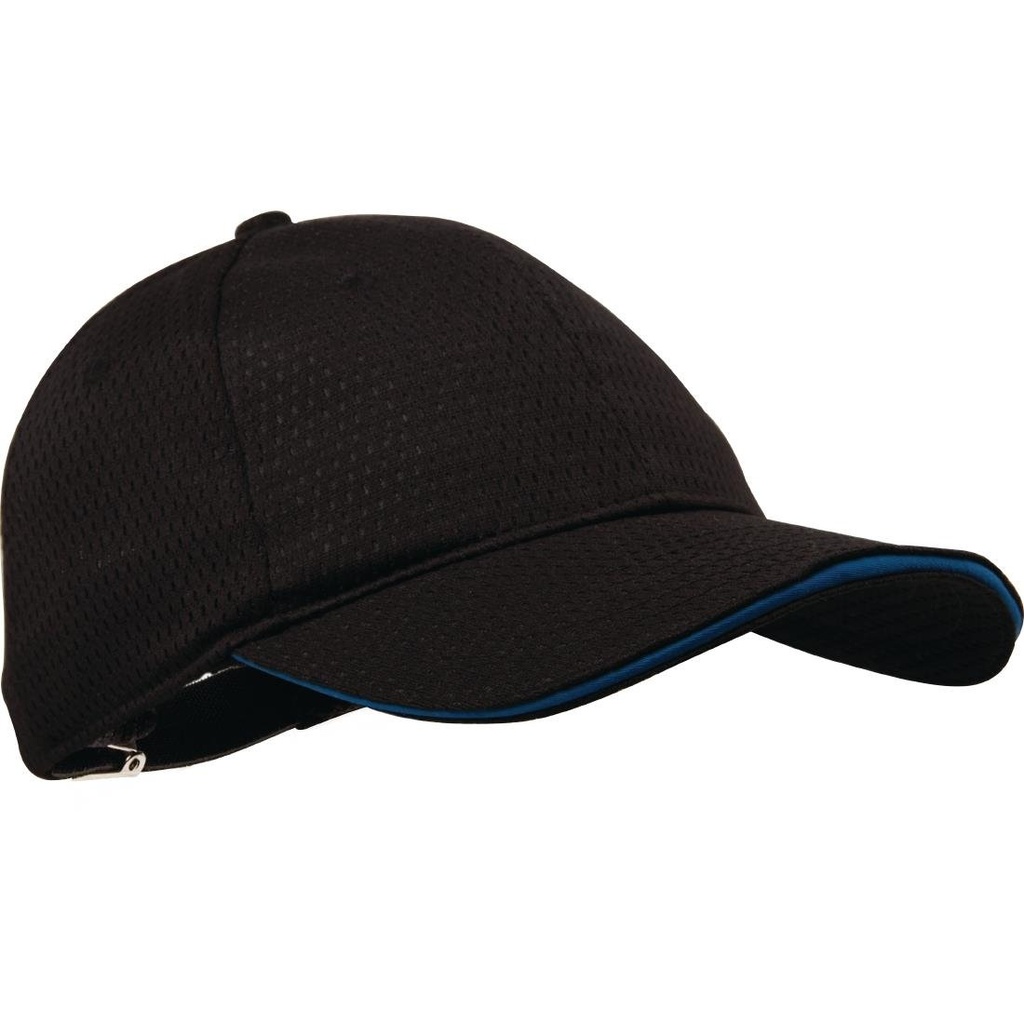 Casquette baseball Cool Vent Chef Works noire et bleue