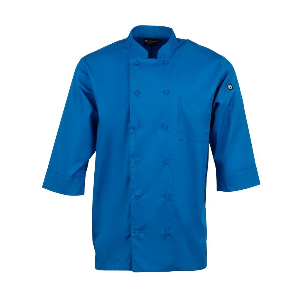 Veste de cuisine mixte Chef Works bleue L