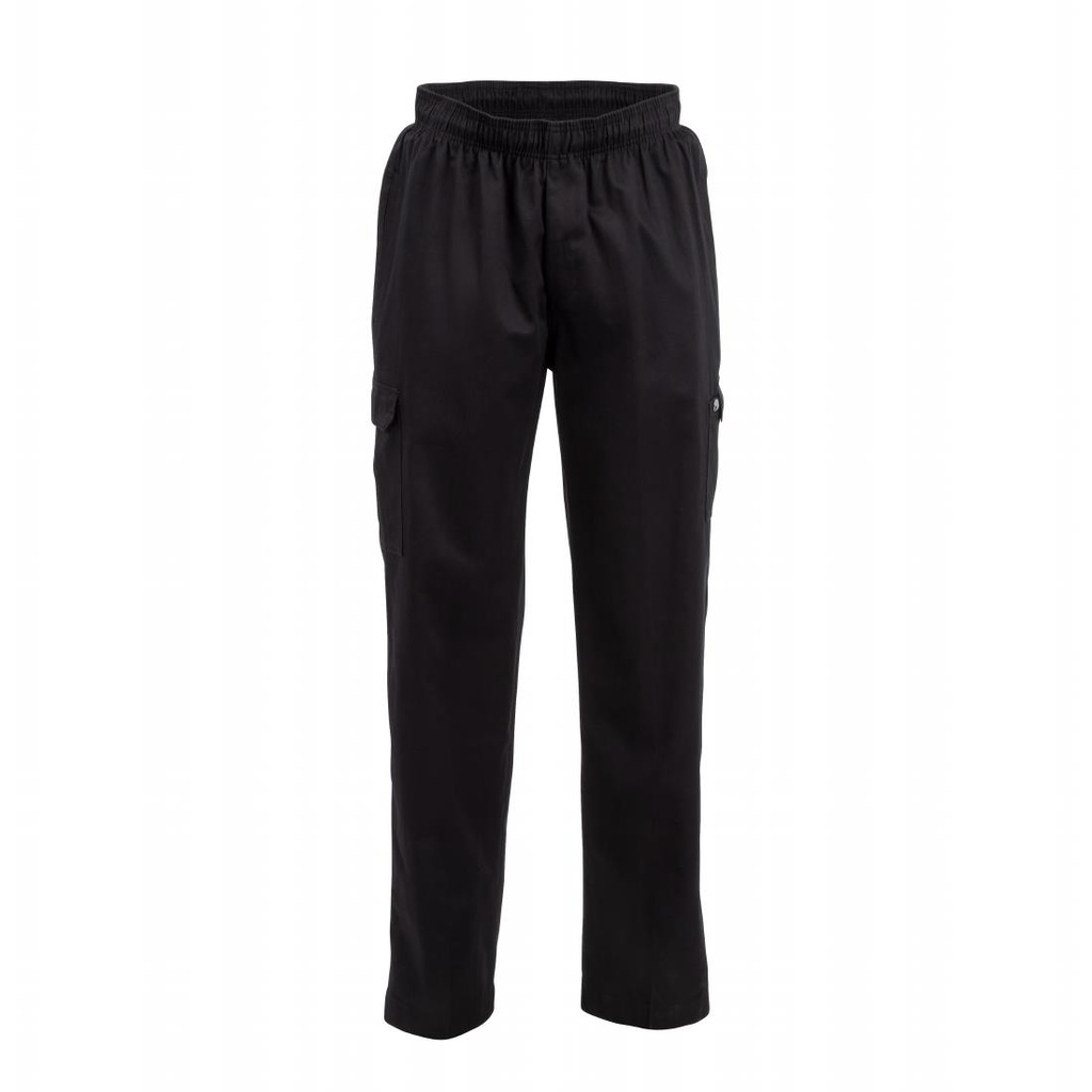 Pantalon de cuisine mixte Chef Works Slim Fit Cargo noir L