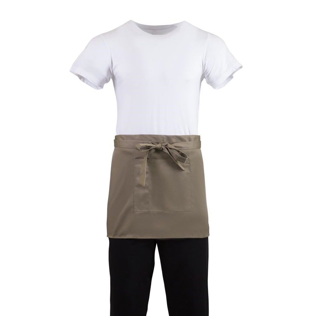 Tablier serveur court Whites marron clair