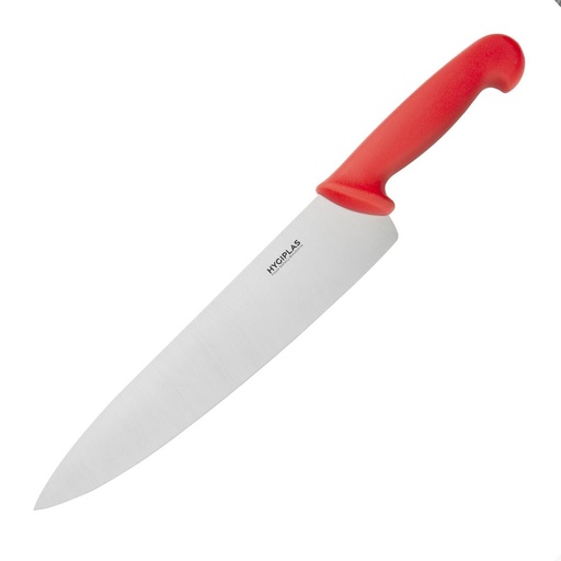 [C886] Couteau de cuisinier Hygiplas rouge 255mm