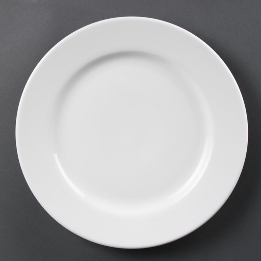 [CB483] Assiettes à bord large blanches Olympia 310mm (Lot de 6)