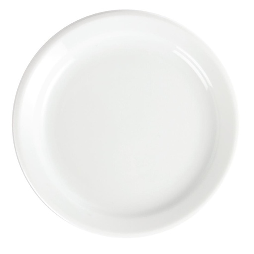 [CB487] Assiettes à bord étroit blanches Olympia 180mm (Lot de 12)