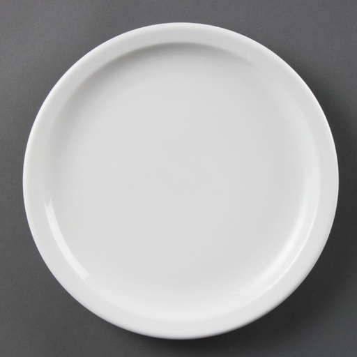 [CB489] Assiettes à bord étroit blanches Olympia 230mm (Lot de 12)