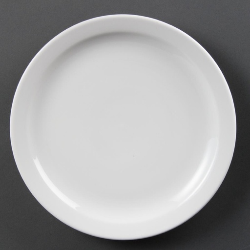 [CB490] Assiettes à bord étroit blanches Olympia 250mm (Lot de 12)