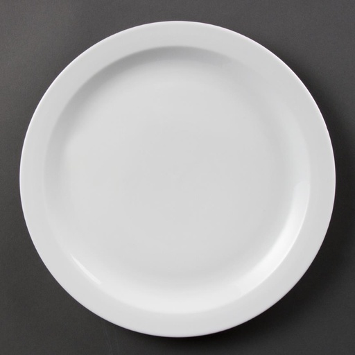 [CB491] Assiettes à bord étroit blanches Olympia 280mm (Lot de 6)