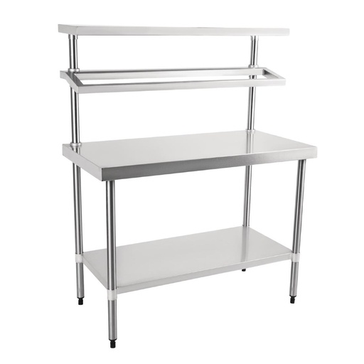 [CB908] Table de préparation inox avec support bacs GN Vogue