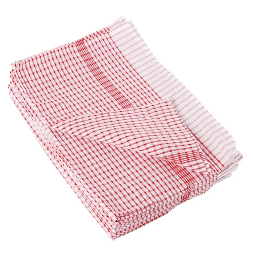 [CC595] Torchons Vogue Wonderdry rouges (Lot de 10)